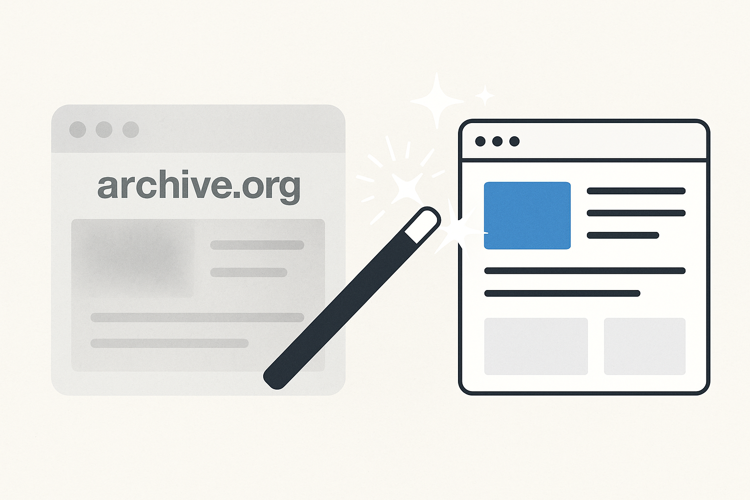 Website restoration visualization